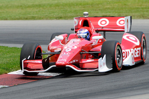 Scott Dixon takes a corner during qualifying for Monday's race. Picture/AP