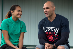 School pupil Crystal King, 13, and ex-Warrior Awen Guttenbeil have had rheumatic fever. Photo / Brett Phibbs