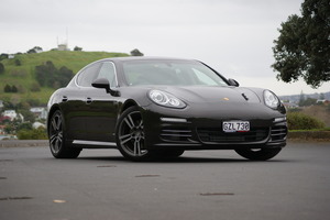 Helping the Porsche Panamera S' pluses in fuel spend are a slightly shorter body and a road-hugging centre of gravity. Pictures / David Linklater