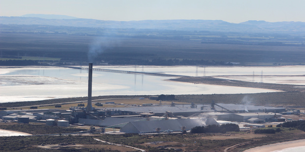 The Tiwai smelter. Photo / Grant Bradley