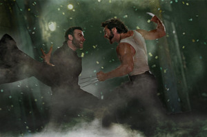 Hugh Jackman and Liev Schreiber in a scene from X-Men Origins.