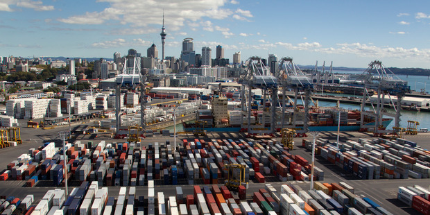 The Ports of Auckland's preferred option is to extend Bledisloe Wharf up to 179m into the harbour. Photo / Brett Phibbs