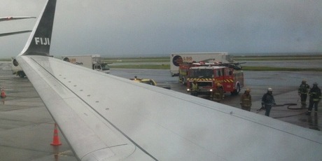 Passenger John Crook sent us this photo from on-board the plane.