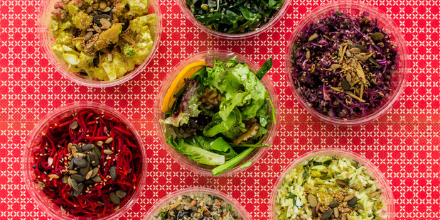 A selection of takeaway vegetarian salads from Wise Cicada, a winner in the Viva 2013 takeout awards. Photo / Babiche Martens