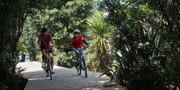 The Devonport Green Route cycleway takes riders through a number of pretty parks.