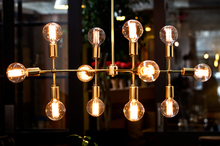 Weekend Trader 12-light brass chandelier.