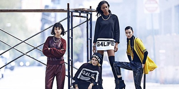 Rihanna's new River Island line is sporty but glam.Photo / Lachlan Bailey, River Island
