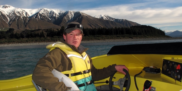 Discovery Jet with Blair Grice, gives high-speed thrills as it explores the Rakaia Gorge in Canterbury. Photo / Doug Sherring