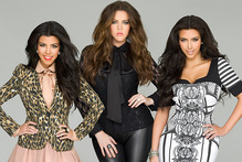 Kourtney Kardashian, left, with her sisters Khloe and Kim. 