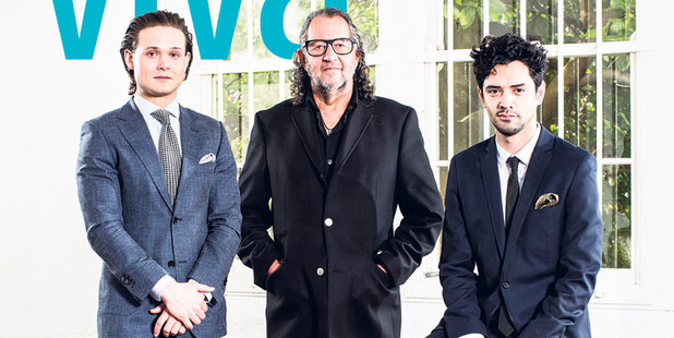 Eddie Von Dadelszen, creative director of Working Style, Neville Findlay from Zambesi and Liam Coleman from The Men's Department on the cover of Viva. Photo / Babiche Martens