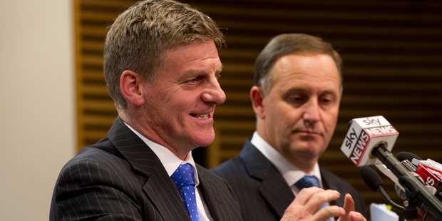Bill English and John Key have changed the way they handle power company sell-offs, but they could still meet buyer resistance when Meridian goes on sale. Photo / Mark Mitchell