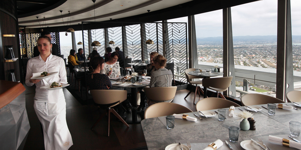 Several minor annoyances marred what would otherwise have been a fine evening's dining high above the city. Photo / Doug Sherring