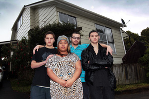 Kyle, left, Moana and husband Nathan, and William Marsters. Photo / Doug Sherring