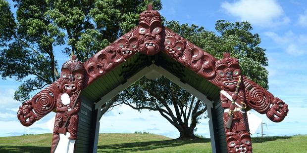 The Tohu Maumahara (Symbol of Remembrance) for the Battle of Rangiriri. Photo / New Zealand Historic Places Trust