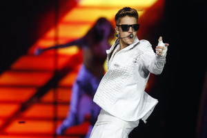 Justin Bieber sung over a unreleased Michael Jackson song making it a duet. Photo / AP