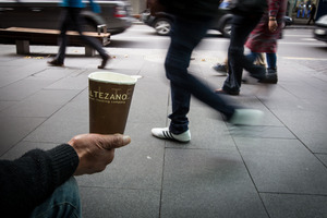 Heart of the City, Smith & Caughey and the Onehunga Business Association were accused of being heartless for requesting the begging bylaw. Photo / Michael Craig