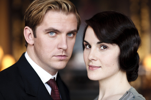 Matthew Crawley and Lady Mary (Dan Stevens and Michelle Dockery).