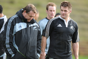 Coach Steve Hansen said yesterday that training ran smoothly with Slade and Taylor directing traffic. Photo / NZPA