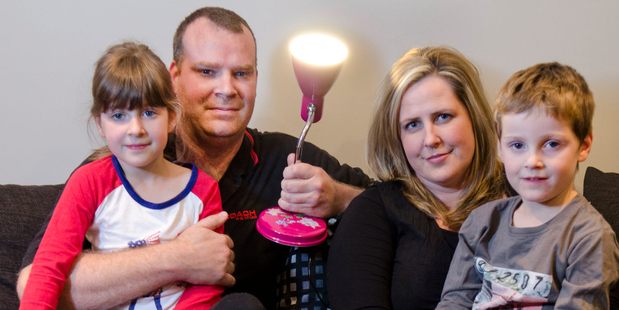 The Hope family: Honor (left) Damien, Erin and Ryker. Photo / David Alexander