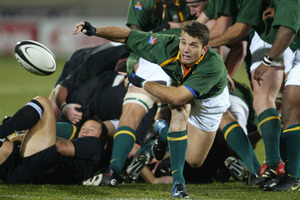 Joost van der Westhuizen in action against the All Blacks in 2003. Photo / Mark Mitchell