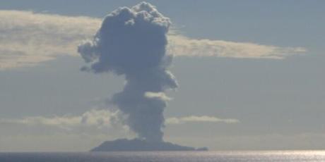 A photo of White Island this morning from GNS.