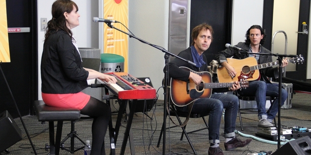 Chuck Prophet performs at the airport.