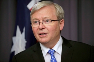 Kevin Rudd's claims over Opposition costings were shot down within hours by government departments. Picture / AP