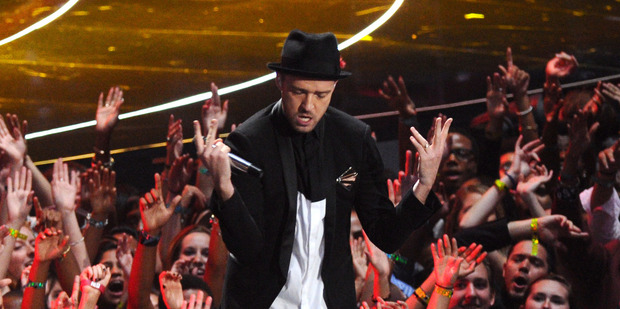 Justin Timberlake performs at the MTV Video Music Awards. Photo / AP
