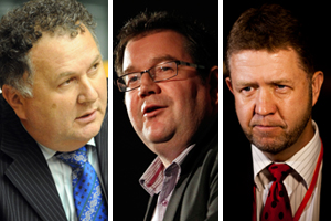 Shane Jones, Grant Robertson and David Cunliffe have put their names forward to be the new Labour Party leader. Photo / NZPA, HOS, NZH