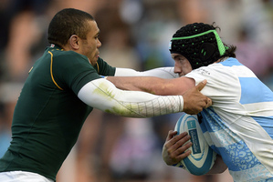 Argentina confronted the Springboks with a physical approach in Mendoza. Photo / AFP