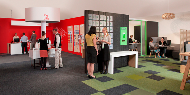 New Zealand Post is reconfiguring its stores around Kiwibank's growth as its postal business declines.