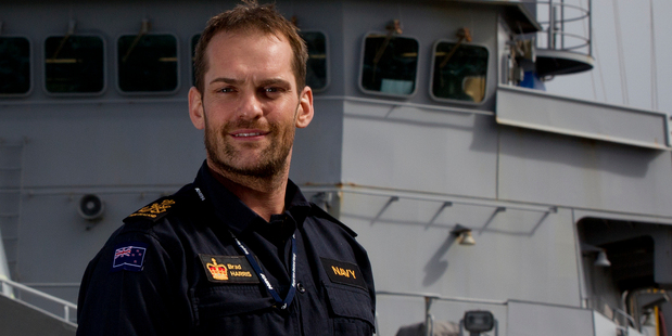 Petty Officer Brad Harris shared armed forces housing with his gay partner and says they found their military neighbours "great". Photo / Sarah Ivey