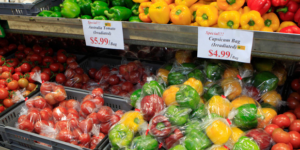 Irradiated food in Lim Supermarket in Mt Albert. Photo / Chris Loufte