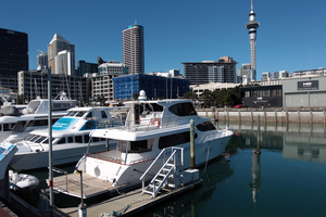 Horizon II at Auckland Viaduct yesterday. Photo / Doug Sherring