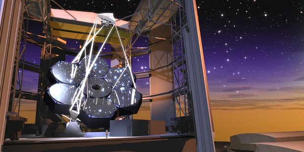 Artist impression of the Giant Magellan Telescope twilight.