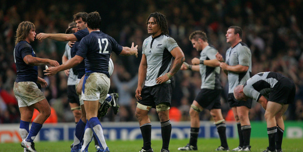 The All Blacks' 2007 loss to France in the Rugby World Cup quarter-finals in Cardiff got the "r'' word rotation out of rugby forever. Photo / Brett Phibbs