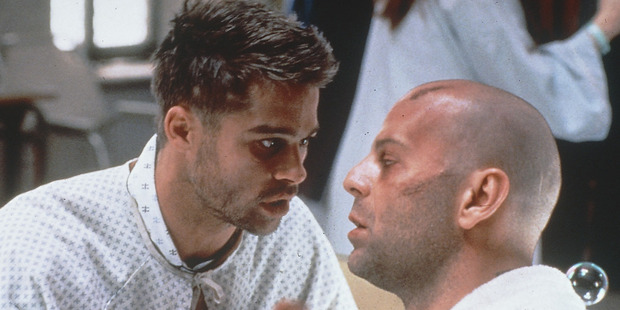 Brad Pitt and Bruce Willis in sci-fi thriller 12 Monkeys.