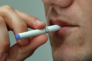 Hydro electronic cigarette, from Elusion New Zealand, which delivers nicotine in a vapour. Photo / Brett Phibbs