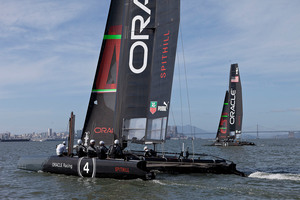 Oracle's AC45s were illegally modified. Photo / Guilain Grenier