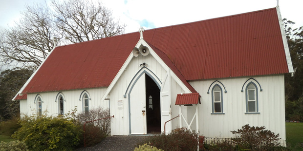 The historic St James Anglican Church in Kerikeri was broken into and their donation box stolen last week. Photo / Supplied