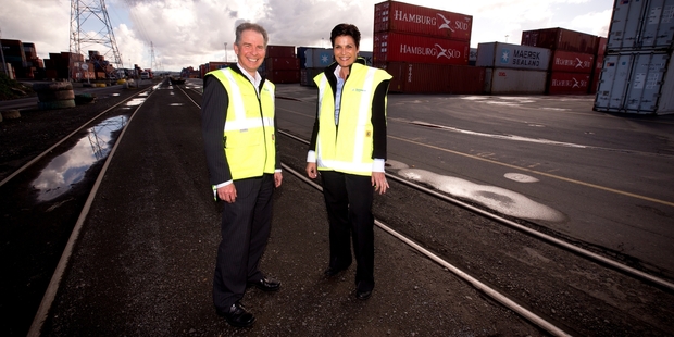Graeme Marshall and Sara Lunam say Port of Tauranga prices are competitive. Photo / Dean Purcell