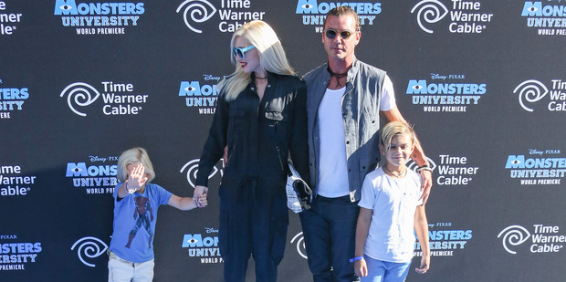 Gwen Stefani, husband Gavin Rossdale and their children Zuma and Kingston. Photo / Getty Images