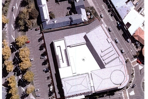 CONCEPT: An aerial view showing the proposed redevelopment at the "Happy Tav" site, Te Aute Rd, Havelock North, which could include major work on upgrading the carpark to the left of the site in this concept picture. PHOTO/SUPPLIED