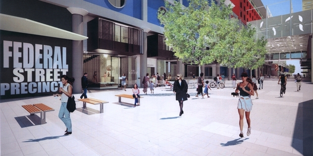 The shared space concept means pedestrians, cyclists and cars will mingle.
