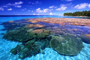 Majuro in the Marshall Islands was flooded by storm-whipped high tides in June.