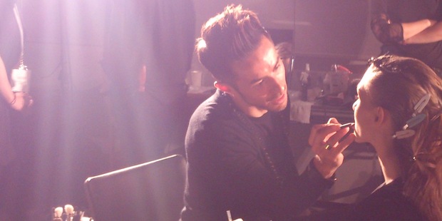 James Molloy, M.A.C director of artistry for Asia-Pacific, seen here backstage at Tokyo Fashion Week, is bringing his international skills to New Zealand Fashion Week.