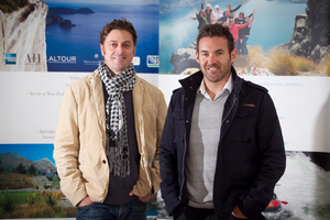For Matt Lines (left) and Sam Porter, marketing means spending lots of time overseas. Photo / Natalie Slade