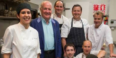 Rick Stein, right, was effusive about the Pacific and chardonnay at Craggy Range.
