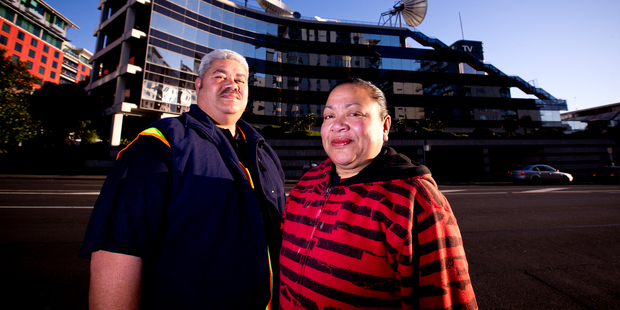 Ngalu and Ofa Tauelangi work as cleaners for TVNZ. Photo / Dean Purcell.