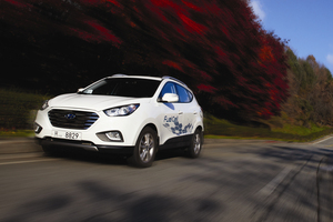 Hyundai ix45 hydrogen fuel cell SUV. Photo / Supplied